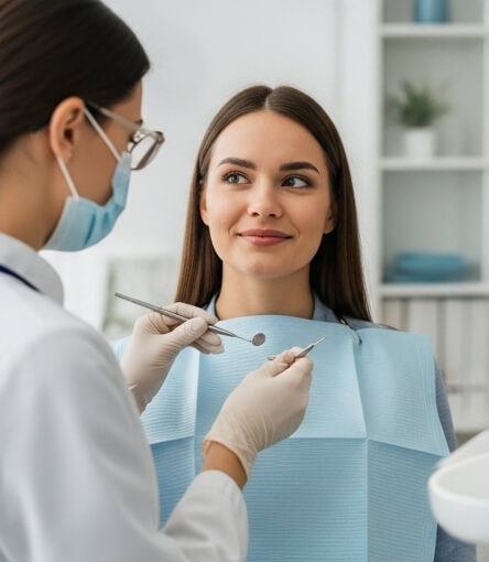 Women getting tooth pain treatment - Emergency dentist East Grinstead